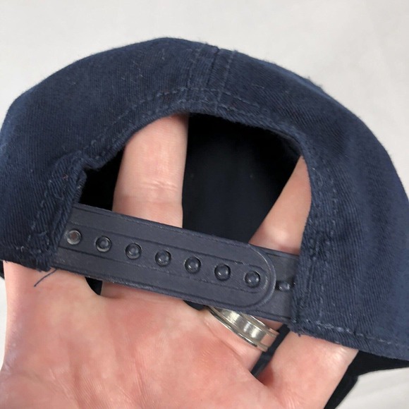 OLD NAVY HAT CAP USA FLAG AMERICAN PATRIOTIC NAVY BLUE SNAPBACK DISCOLORED OSFM - Picture 10 of 16